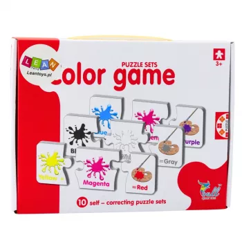 LEAN TOYS Izglītojoša puzle Krāsas angļu valodā 10 savienojumi