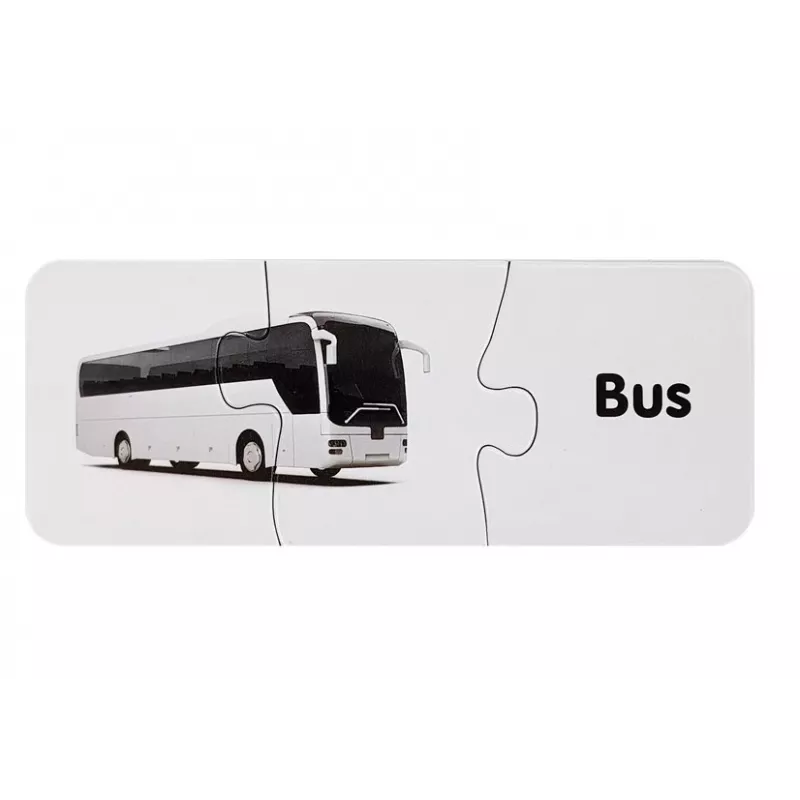 LEAN TOYS Izglītojošā Puzle Transporta Puzle 10 Savienojumi