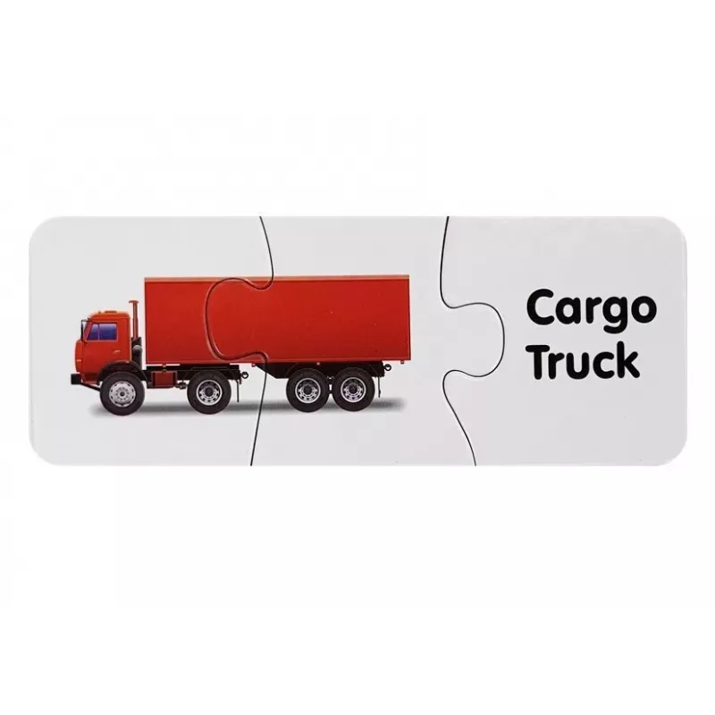LEAN TOYS Izglītojošā Puzle Transporta Puzle 10 Savienojumi