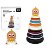 LEAN TOYS Izglītojoša piramīda ar riņķiem un pīlītes riteni