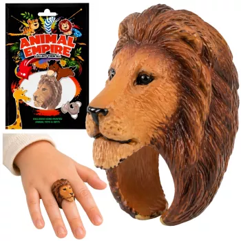 LEAN TOYS Izglītojošs gredzens rokas dzīvniekiem Lauva