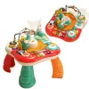 LEAN TOYS Izglītojošais galds ar interaktīvu mūzikas paneli un klavierēm 2-in-1 sarkans