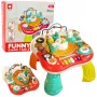LEAN TOYS Izglītojošais galds ar interaktīvu mūzikas paneli un klavierēm 2-in-1 sarkans
