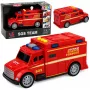 LEAN TOYS Avārijas transportlīdzeklis ātrā palīdzība ar gaismām un skaņām sarkans 1:32