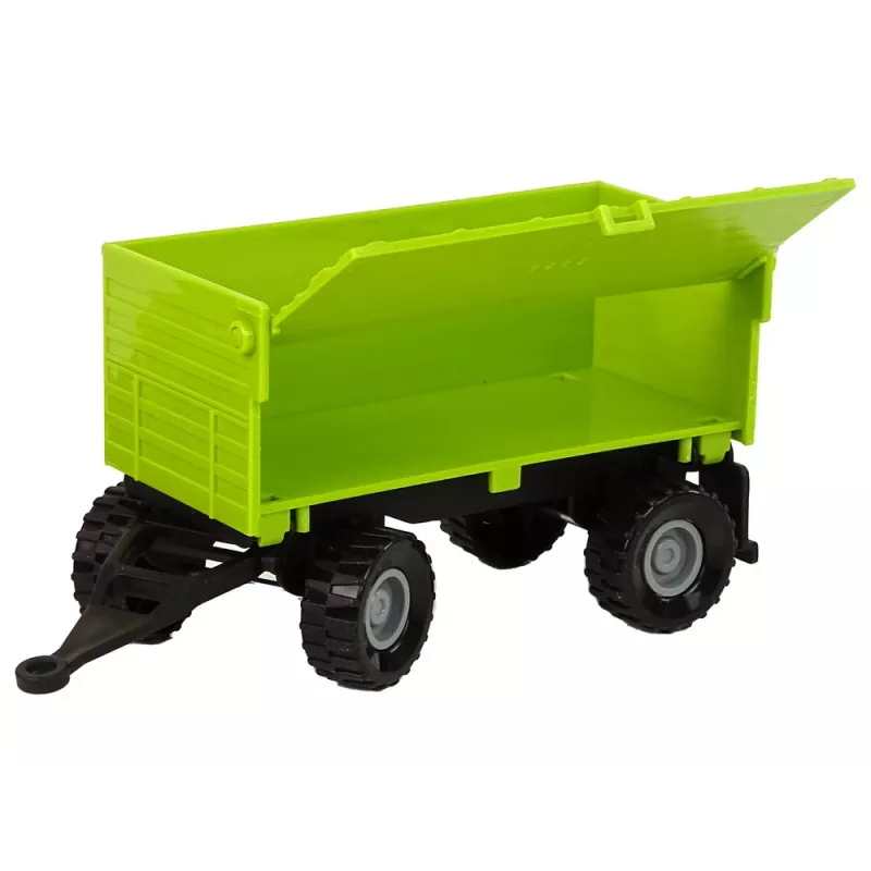 LEAN TOYS Lauku traktors ar piekabi, gaismām un skaņām, zaļš