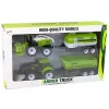 LEAN TOYS Lauksaimniecības transportlīdzekļu komplekts Traktors Kombains Cisterne Puspiekabe