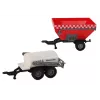 LEAN TOYS Zemnieka traktora komplekts + 2 lauksaimniecības mašīnas Saimniecības kravas auto komplekts