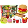 LEAN TOYS Ātrās ēdināšanas Hamburgera komplekts | 12 daļu rotaļu ēdiena komplekts bērniem