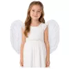 LEAN TOYS Feather Angel Wings for Nativity Play Carnival Costume for Children 54 x 35 cm