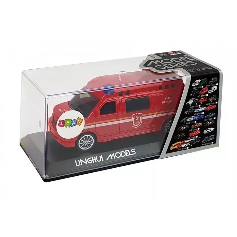 LEAN TOYS Fire Department Auto ar auklu ar gaismu un skaņu