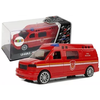 LEAN TOYS Fire Department Auto ar auklu ar gaismu un skaņu
