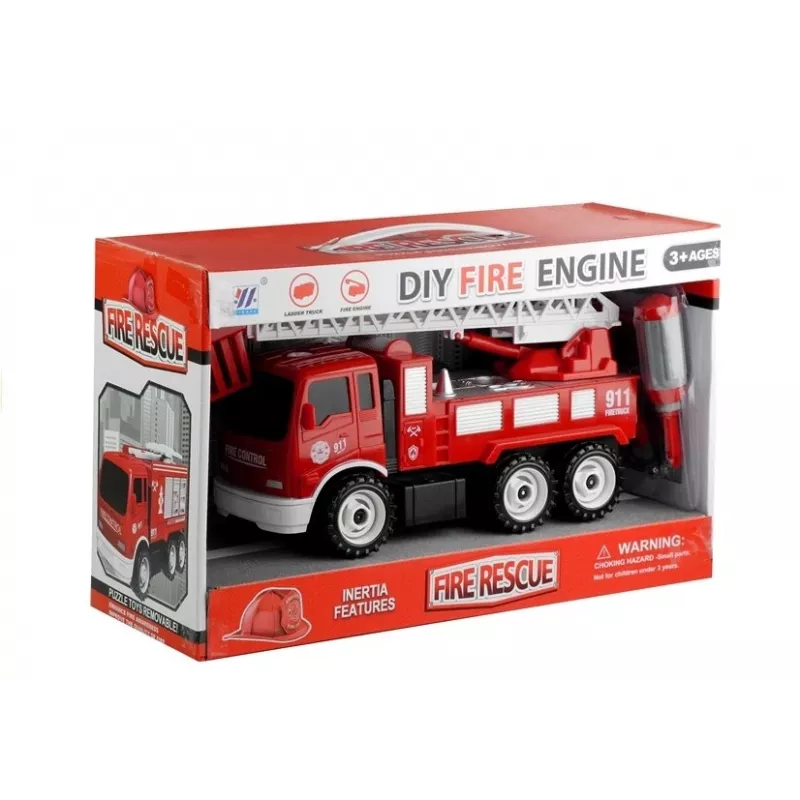 LEAN TOYS Fire Engine For Unscrewing Slide + Tools
