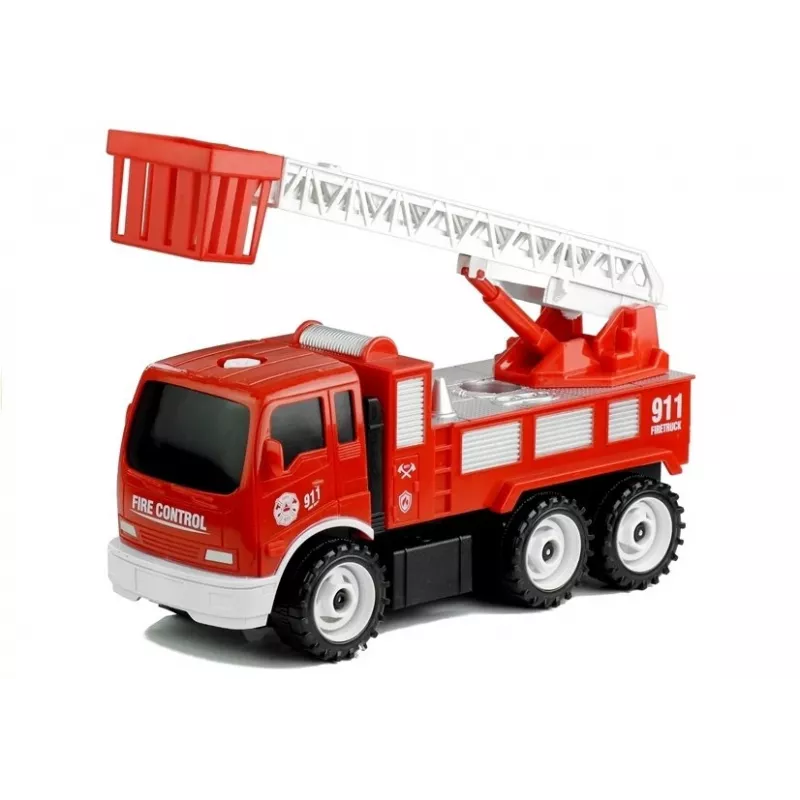 LEAN TOYS Fire Engine For Unscrewing Slide + Tools