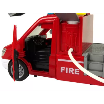 LEAN TOYS Fire Truck Red Water Sounds Lights