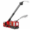 LEAN TOYS Ugunsdzēsēju mašīna ar izvelkamu strēli līdz 69 cm, gaismām, skaņām un ūdens lielgabalu