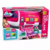 LEAN TOYS Salokāma 2-in-1 Leļļu pasažieru lidmašīna Rozā – Transformējama leļļu māja 30 cm lellēm