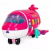 LEAN TOYS Salokāma 2-in-1 Leļļu pasažieru lidmašīna Rozā – Transformējama leļļu māja 30 cm lellēm