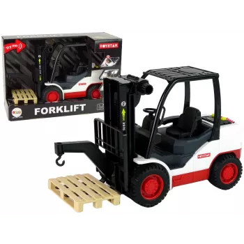 LEAN TOYS Autoiekrāvējs ar kustīgu dakšu paletei