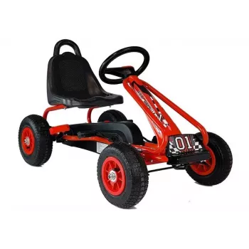 LEAN TOYS G201 Pedāļu Go-Kart Sarkans