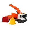 LEAN TOYS Atkritumu mašīna ar celtni Friction Drive Orange 1:16