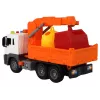 LEAN TOYS Atkritumu mašīna ar celtni Friction Drive Orange 1:16