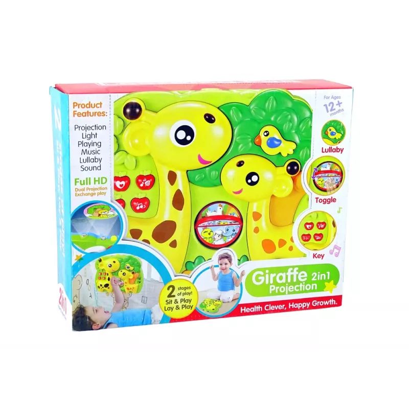 LEAN TOYS Giraffe 2in1 Projector - Bed Pendant for Baby