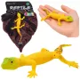 LEAN TOYS Golden Gecko Gumijas Figūriņa Stiepjama Reālistisks Rāpulis 15,5 cm