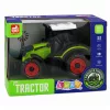 LEAN TOYS zaļš 15 cm lauku traktors ar berzes piedziņu