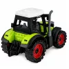 LEAN TOYS zaļš 15 cm lauku traktors ar berzes piedziņu