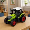 LEAN TOYS zaļš 15 cm lauku traktors ar berzes piedziņu