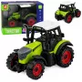 LEAN TOYS zaļš 15 cm lauku traktors ar berzes piedziņu