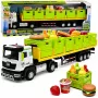 LEAN TOYS Zaļš pārtikas pārvadāšanas kravas auto 1:40 liešanas modelis