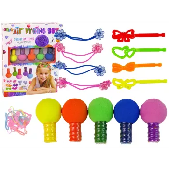 LEAN TOYS Matu krāsošanas komplekts bērniem 5 krāsas un dzēšgumijas