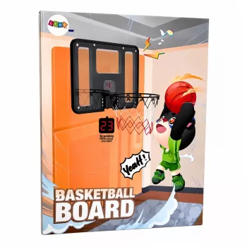 LEAN TOYS Piekarināms basketbola grozs ar atpakaļtāfeli, punktu skaitītāju, gaismām un skaņām