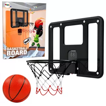 LEAN TOYS Piekarināms basketbola grozs ar atpakaļtāfeli, punktu skaitītāju, gaismām un skaņām
