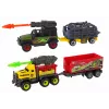 LEAN TOYS Helikopteru Dinozauru Transportlīdzekļu Komplekts 8 Krāsainas Detaļas