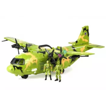 LEAN TOYS milzīgs militārais lidaparāts 55cm ar piederumiem