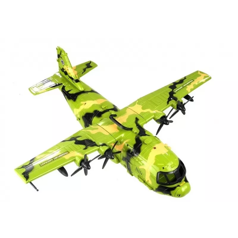 LEAN TOYS milzīgs militārais lidaparāts 55cm ar piederumiem