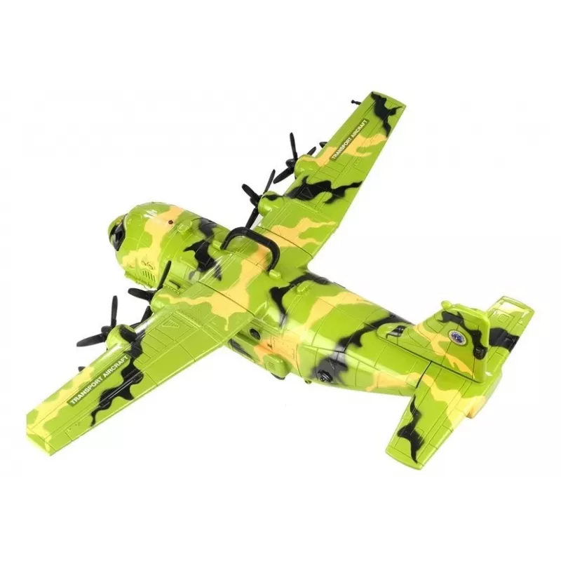 LEAN TOYS milzīgs militārais lidaparāts 55cm ar piederumiem