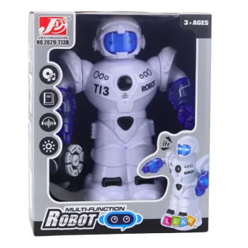 LEAN TOYS Inteliģents tālvadības robots ar RC tālvadību, gaismām un skaņām