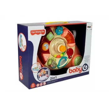 LEAN TOYS Interaktīvs bērnu paneļa rotaļlieta Mūzikas dzīvnieks Rozā
