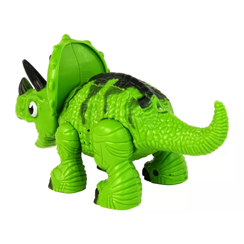 LEAN TOYS Interaktīvs Dinozaurs Triceratops Tvaika Ūdens Skaņa Zaļš