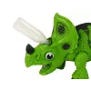 LEAN TOYS Interaktīvs Dinozaurs Triceratops Tvaika Ūdens Skaņa Zaļš