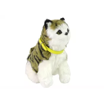 LEAN TOYS Interactive Plush Kitty - Soft Fur, Stroke Its Head and Learn Its Functions
