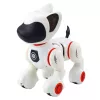LEAN TOYS Interaktīvs robots suns ar tālvadību, gaismu un skaņu, balts oranžs