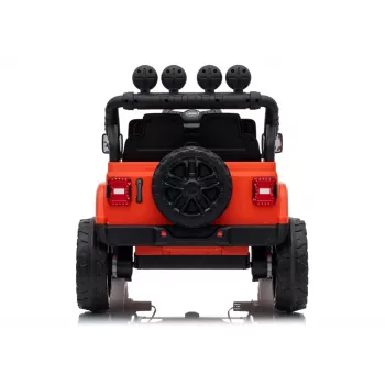 LEAN TOYS Jeep Rubicon DK-JWR558 24V oranžs ar akumulatoru darbināms braucamais ar vecāku tālvadību
