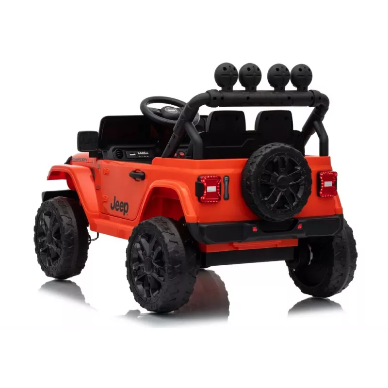 LEAN TOYS Jeep Rubicon DK-JWR558 24V oranžs ar akumulatoru darbināms braucamais ar vecāku tālvadību