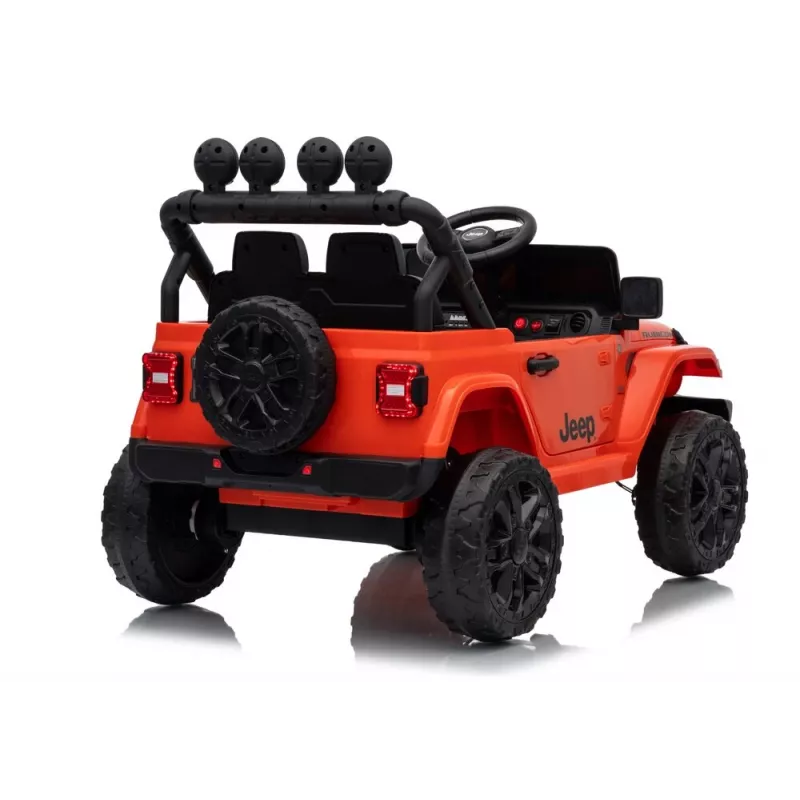 LEAN TOYS Jeep Rubicon DK-JWR558 24V oranžs ar akumulatoru darbināms braucamais ar vecāku tālvadību