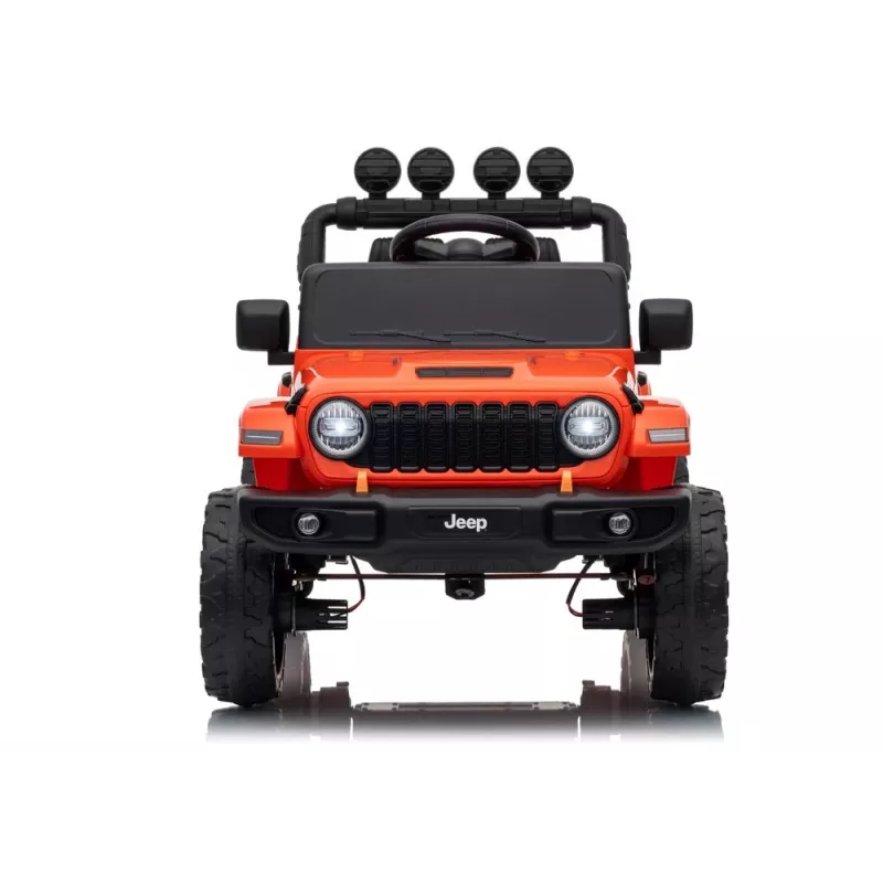 LEAN TOYS Jeep Rubicon DK-JWR558 24V oranžs ar akumulatoru darbināms braucamais ar vecāku tālvadību