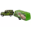 LEAN TOYS Jeep komplekts ar velkamo dinozauru piekabi
